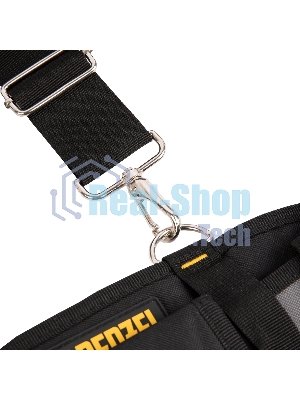 Пояс монтажника усиленный Denzel с лямками, сумки поясные, держатель для молотка