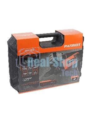 Перфоратор Patriot RH 263, SDS+, мощность 880 Вт, 2.9 Дж, 3 режима работы, макс.диаметр 26мм, глубиномер, кейс