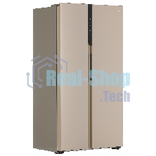 Холодильник Haier HRF541DG7RU золотистый двухкамерный 337/167л морозилка сбоку, No Frost, Side by Side