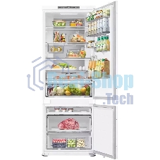 Встраиваемый холодильник Samsung BRB38G705EWW, ВхШхГ 193.5x69x55 см, объем 389 (289+100) л, Twin Cooling, зона свежести, режим 