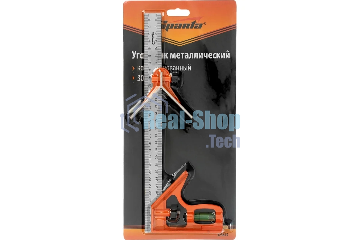 Угольник Sparta 300 мм, металлический, комбинированный