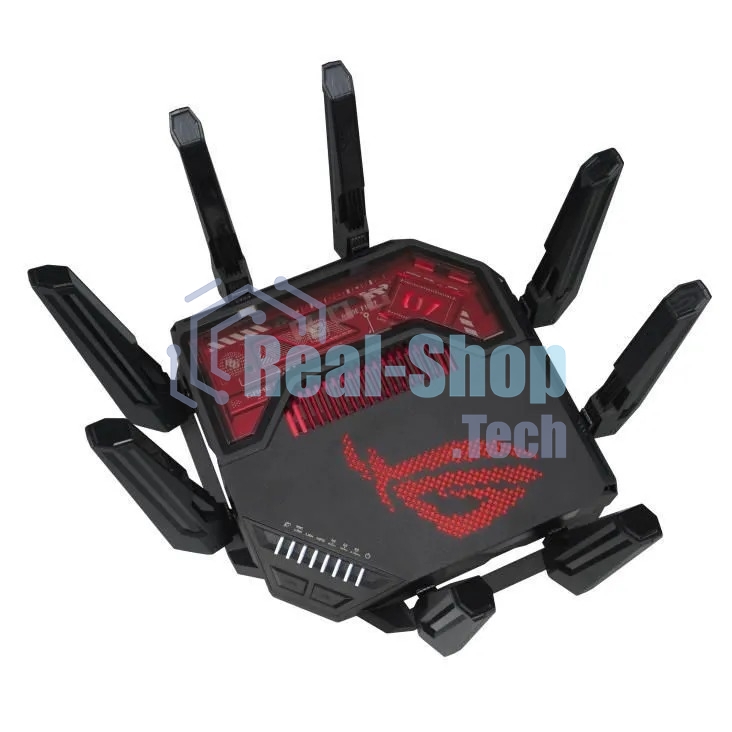 Маршрутизатор ASUS GT-BE19000, черный/красный, 90IG0850-MO9A0V