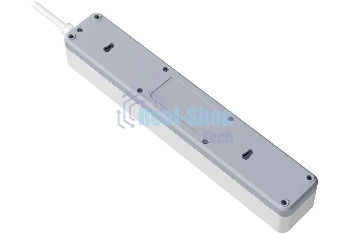 Удлинитель с сетевым фильтром Defender DFS 143, белый, 4розетки, USB+TypeC, 3 м.