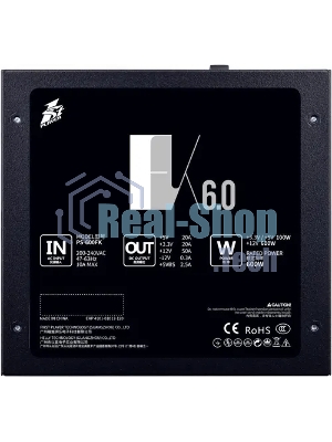 Блок питания 1STPLAYER FK PS-600FK, 600Вт, 120мм, черный