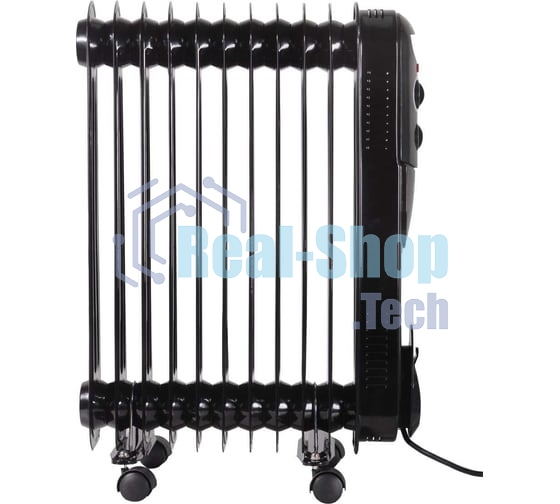 Обогреватель масляный Ресанта ОМПТ-12НЧ (11 секций) черный, 2500 Вт, 30 м2, термостат 67/3/15
