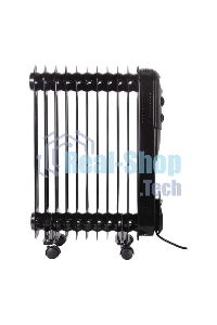 Обогреватель масляный Ресанта ОМПТ-12НЧ (11 секций) черный, 2500 Вт, 30 м2, термостат 67/3/15