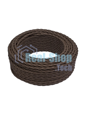Провод ретро Bironi B1-434-72-50 3х1.5 матовый коричневый (уп. 50 м)