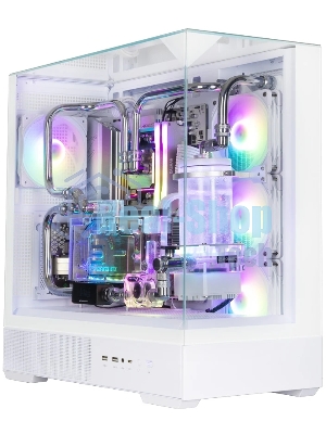 Компьютерный корпус ZALMAN P40 Prism Plus, ATX, белый, WINDOW, 3xCombo (3.5'' or 2.5