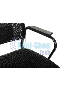 Кресло руководителя Бюрократ CH BALANCE черный, экокожа, крестов. металл черный