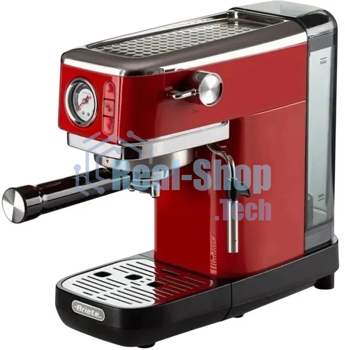 Кофеварка рожковая Ariete 00M138113AR0 красный, молотый, 1300 Вт, 15 бар