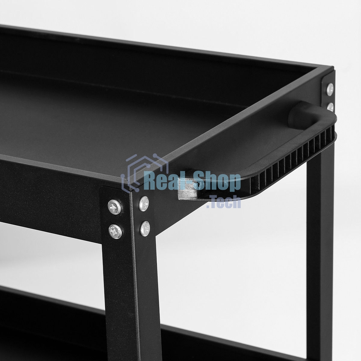 Тележка инструментальная трехсекционная на колесах Deli DL433023 700x350x760мм, до 210кг, толщина полки 0,7мм, толщина стойки 1,2мм