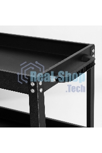 Тележка инструментальная трехсекционная на колесах Deli DL433023 700x350x760мм, до 210кг, толщина полки 0,7мм, толщина стойки 1,2мм