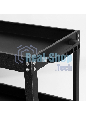 Тележка инструментальная трехсекционная на колесах Deli DL433023 700x350x760мм, до 210кг, толщина полки 0,7мм, толщина стойки 1,2мм