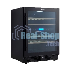 Винный шкаф встраиваемый Cellar Private CP043-2TB чёрный, 129 л, 2 отсека, 43 бут.