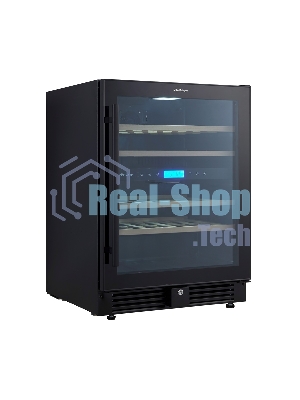 Винный шкаф встраиваемый Cellar Private CP043-2TB чёрный, 129 л, 2 отсека, 43 бут.