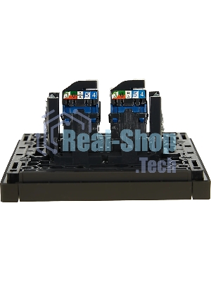 Розетка компьютерная 2-ая RJ45 кат.6 IEK FORTE&PIANO FP334 серый