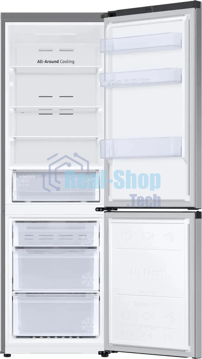 Холодильник Samsung RB34C600ESA/EF серебристый двухкамерный морозилка снизу