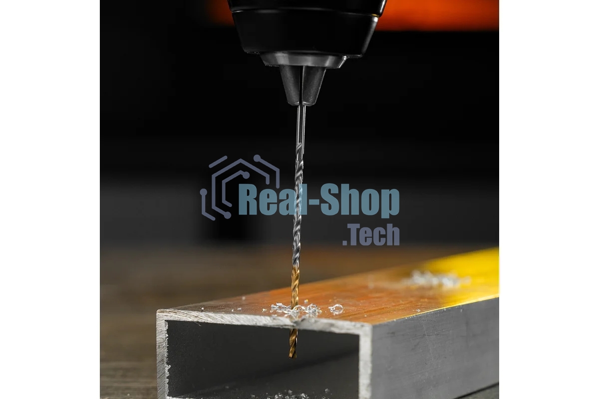 Сверло спиральное по металлу Denzel 2,5 х 95 мм Р6М5, Golden Tip, удлиненное, 2 шт.