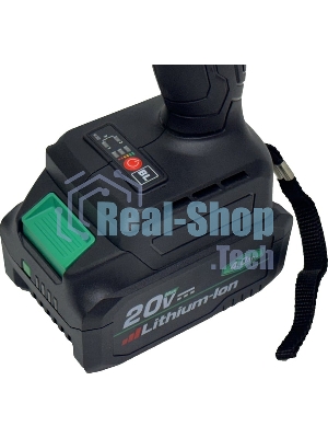 Гайковерт ударный аккумуляторный DWT ABWP-20 DN-4C2 BMC /20В/350 Нм/2400 об.в мин/3000 уд.в мин/M12-M22/бесщеточный мотор/LED-подсветка/2 АКБ, 4 А·ч/ЗУ/кейс/черный (ABWP-20 DN-4C2 BMC)