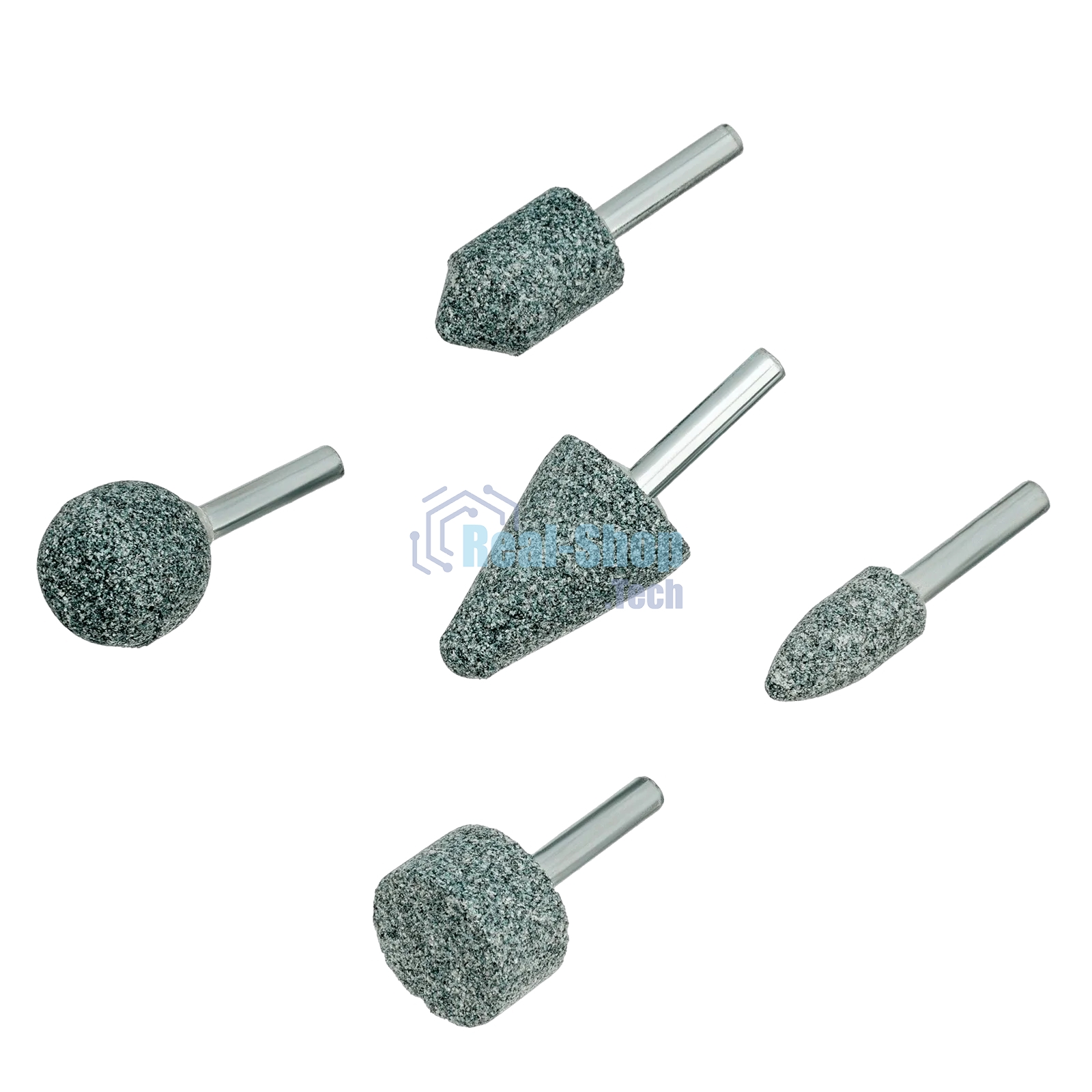 Набор шарошек Denzel абразивных для дрели (ПШМ), 63С, 5 шт.