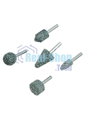 Набор шарошек Denzel абразивных для дрели (ПШМ), 63С, 5 шт.