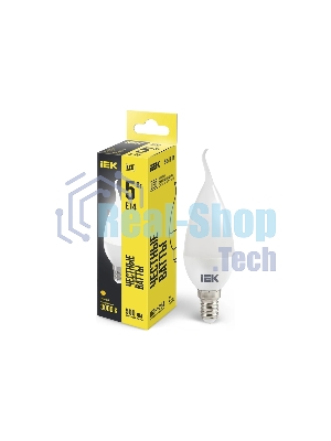 Лампа cветодиодная IEK LLE-CB35-5-230-30-E14 ECO CB35 свеча на ветру 5Вт 230В 3000К E14