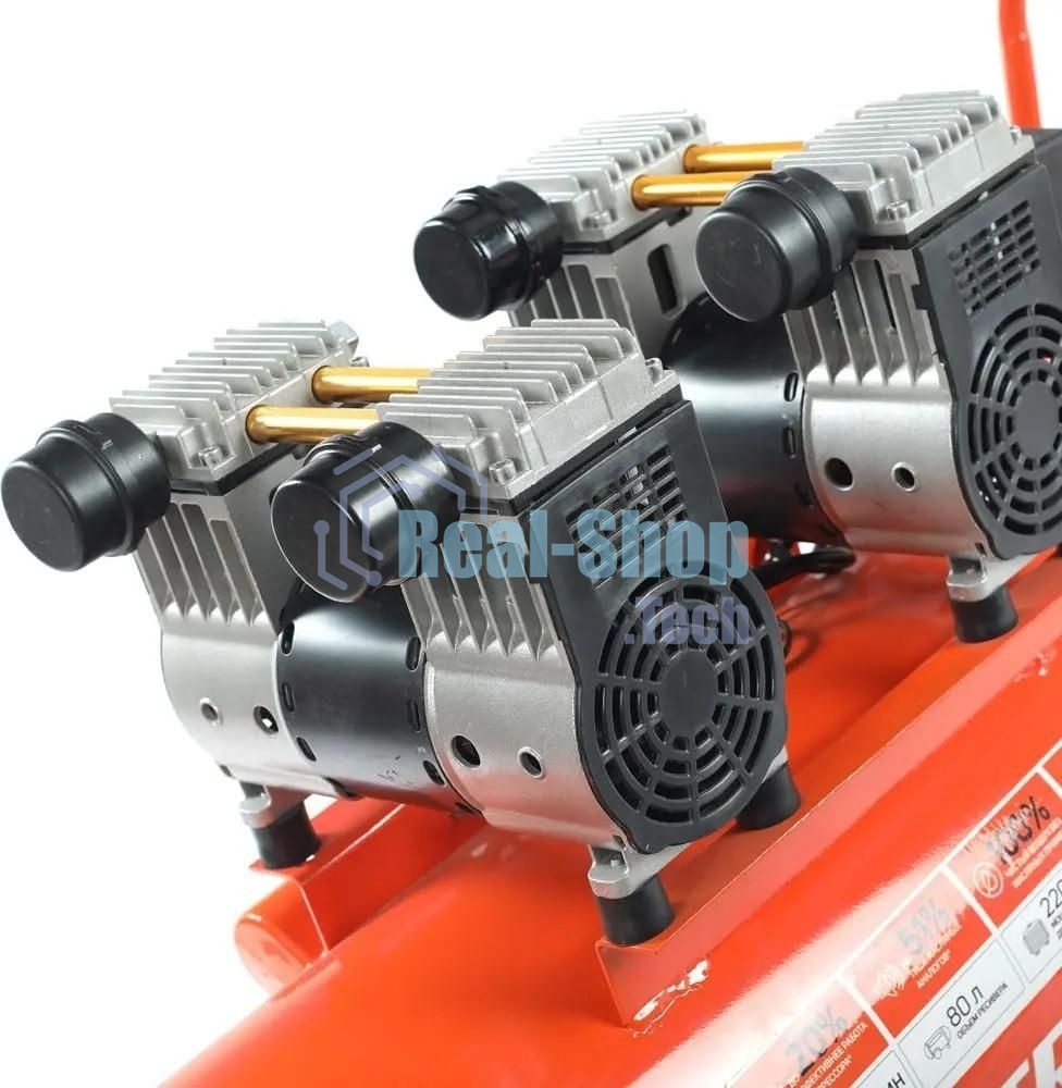 Компрессор Patriot поршневой безмасляный WO 80-360, 360 л/мин, 8 бар, 2200 Вт, 80 л, быстросъем и 