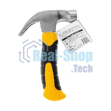 Молоток-гвоздодер мини Denzel, боек с магнитом, фибергласовая двухкомпонентная рукоятка, 9oz, 250г