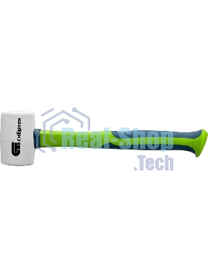 Киянка резиновая Сибртех 225 г, белая резина, фибергласовая рукоятка