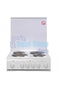 Плита электрическая De Luxe 5004.10э (кр)-001 белый, конфорок 4 шт, духовка 43 л, 50 см x 85 см x 50 см