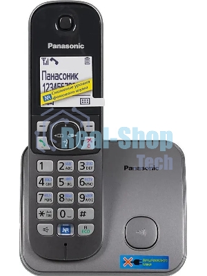 Телефон беспроводной (DECT) Panasonic KX-TG6811RUM (серебристый) Беспроводной DECT,40 мелодий,телефонный справочник 120 зап.