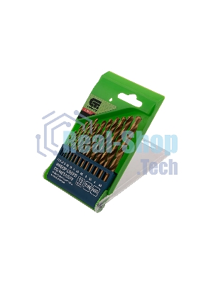 Набор нитридтитан Сибртех, сверл по металлу, 1,5-6,5мм НSS,13 шт