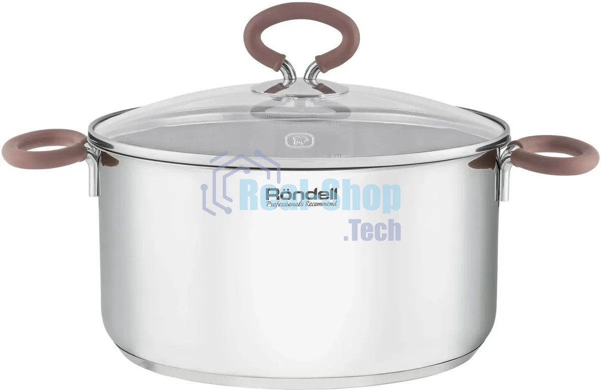 Кастрюля Rondell Etery RDS-1600 5.1 л. d=24 см (с крышкой) сталь