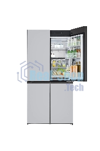 Холодильник LG GR-A24FQAKM серый трехкамерный 382/145л морозилка снизу, No Frost, Side by Side