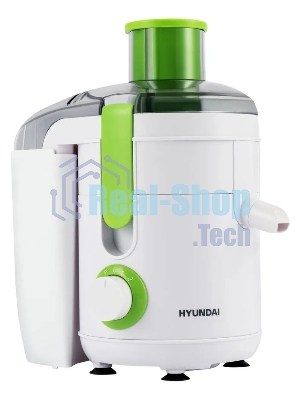 Соковыжималка центробежная Hyundai HY-JE1615 500Вт рез.сок.:400мл. белый/зеленый