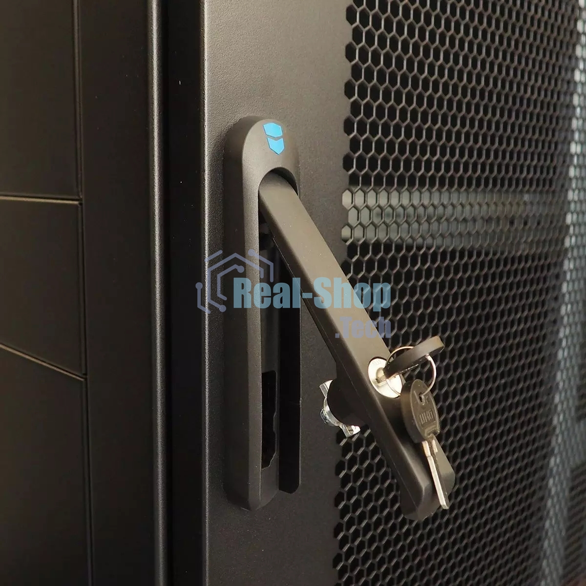 Шкаф серверный напольный 42U (800 1200) двойные перфорированные двери 2 шт., черный