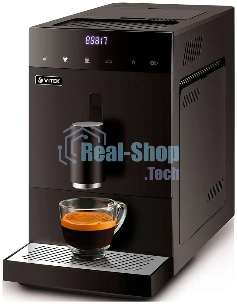 Кофемашина автоматическая Vitek Metropolis VT-8700 черный, зерновой кофе, 1.2 л, 1350 Вт, 20 Бар