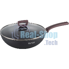 Сковорода ВОК (WOK) Rondell Fest RDA-1527 круглая 28 см, покрытие: Xylan Plus ручка несъемная (с крышкой) черный