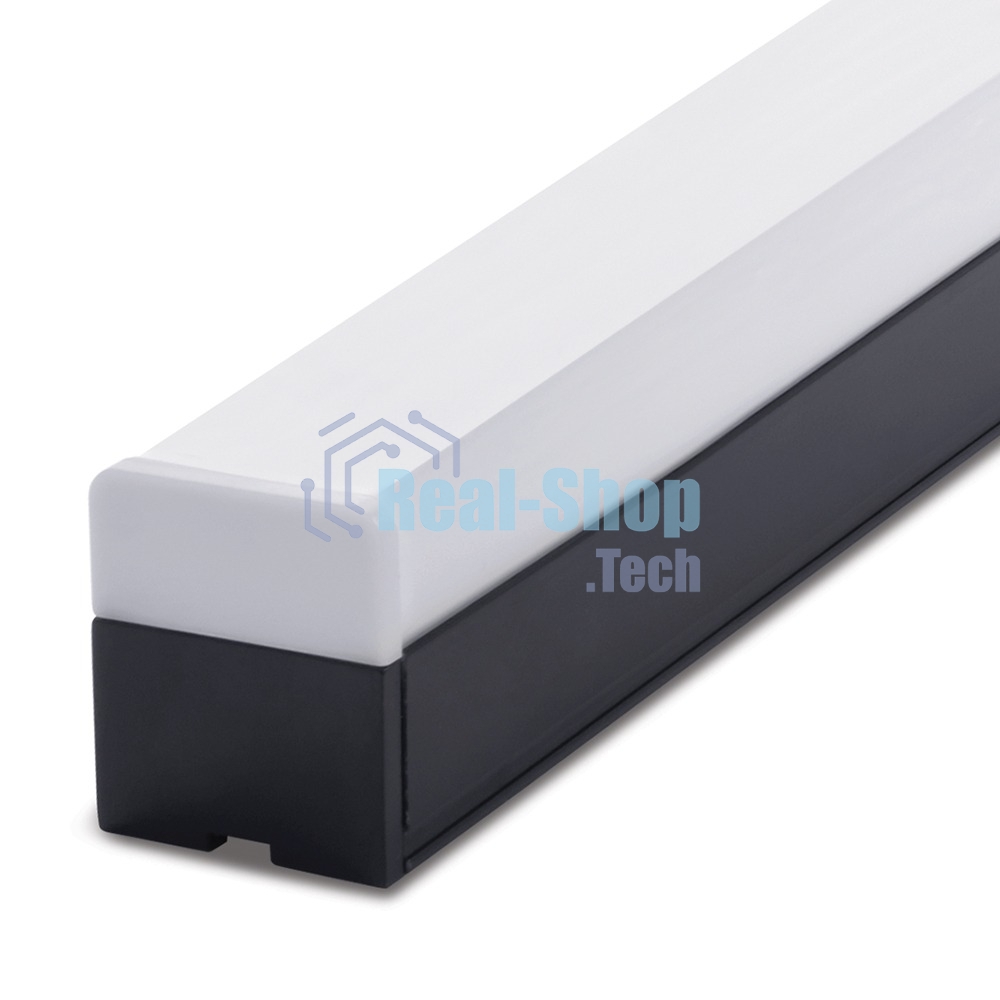 Светильник светодиодный Feron AL4020 ДПО-24вт 6500К 2400Лм линейный рассеиватель матовый в алюминиевом корпусе черный