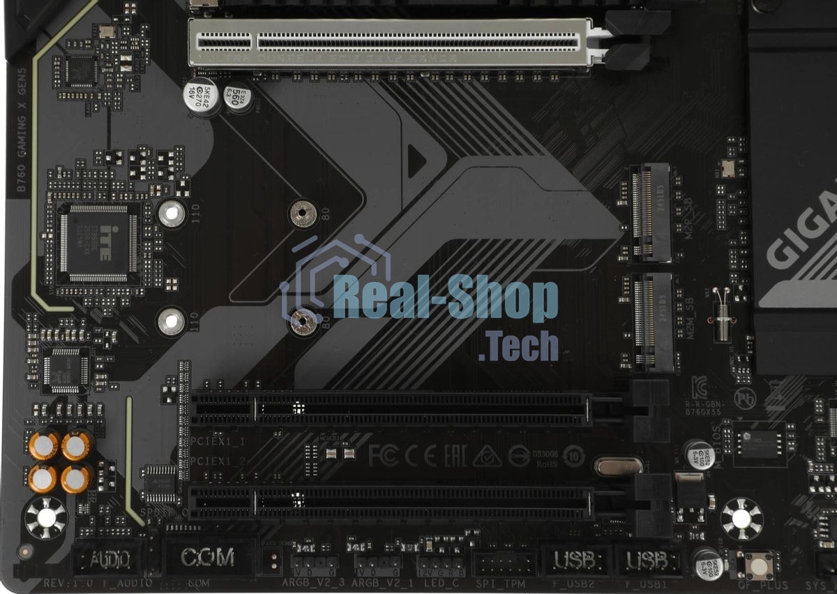 Материнская плата Gigabyte B760 GAMING X GEN5, LGA1700, Intel B760, 4xDDR5, 4xSATA, 3xM.2, 1xPCIe 5.0 x16, 2xPCIe 3.0 x1, 1xHDMI, 1xDP, 1x2.5Gb LAN, 1xUSB-C 5Gbps, 1xUSB-A 10Gbps, 1xUSB-A 5Gbps, 5xUSB-A 2.0, 6x3.5 мм, 7.1, ATX