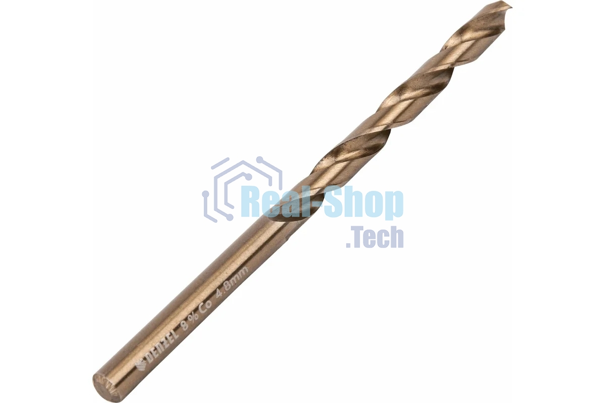 Сверло по металлу Denzel 4,8 мм, HSS Co-8%