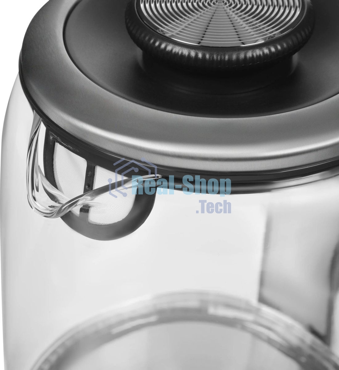 Чайник электрический Hyundai HYK-G5501 1.7 л, 2200 Вт, серебристый/черный