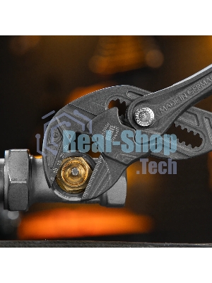 Клещи переставные Denzel кнопочный механизм, обливные рукоятки, сантехнические, 250 мм