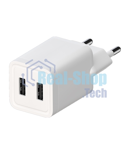 Сетевое зарядное устройство Maxvi A202 2хUSB 2А 10W, белый