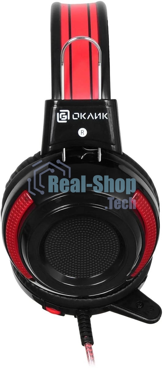 Проводные наушники Oklick HS-G300 черный/красный, полноразмерные, Jack 3.5 мм