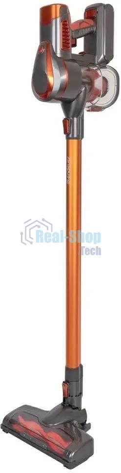 Пылесос вертикальный Endever SkyClean VC-301 черный/оранжевый, питание от аккумулятора, 75 Вт, уборка сухая, пылесборник 0,8 л