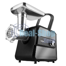 Мясорубка электрическая Centek CT-1623 серый, 2200 Вт, 2.2 кг/мин, реверс, защита от перегрузки, металлический лоток, насадки - 4