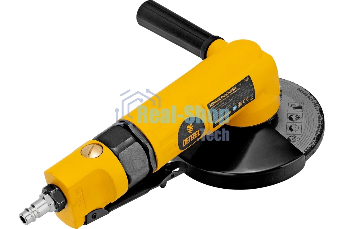 Пневматическая углошлифовальная машина Denzel AG125, 11000 об/мин, 125 мм, 186 л/мин