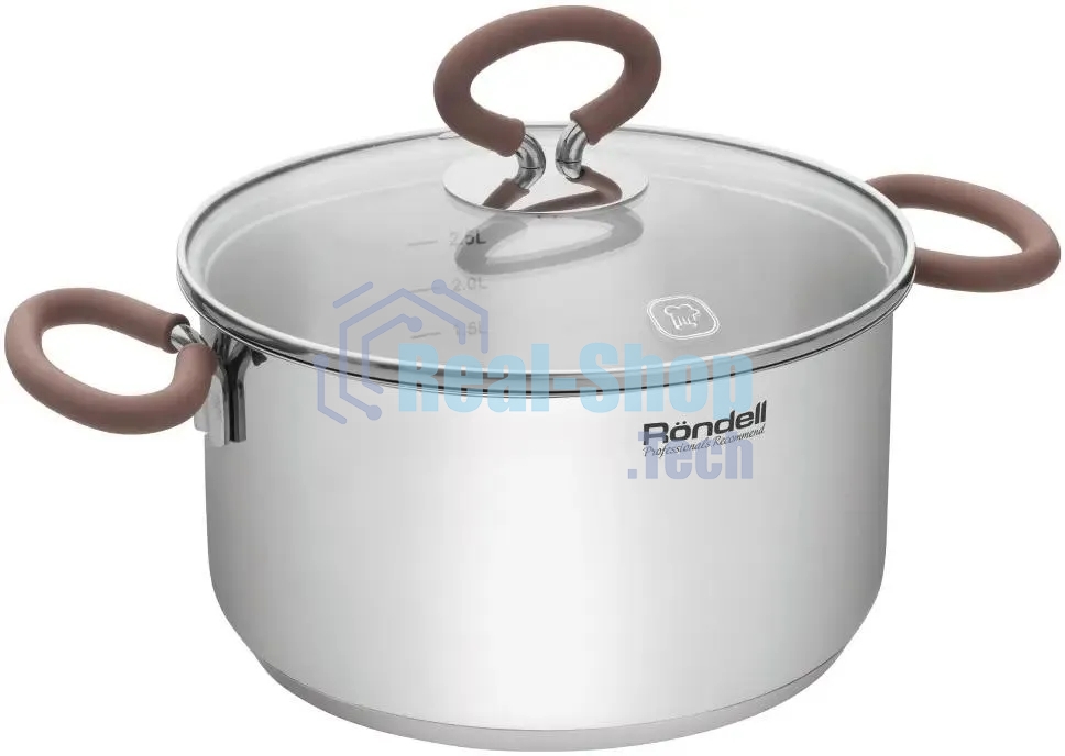 Кастрюля Rondell Etery RDS-1600 5.1 л. d=24 см (с крышкой) сталь