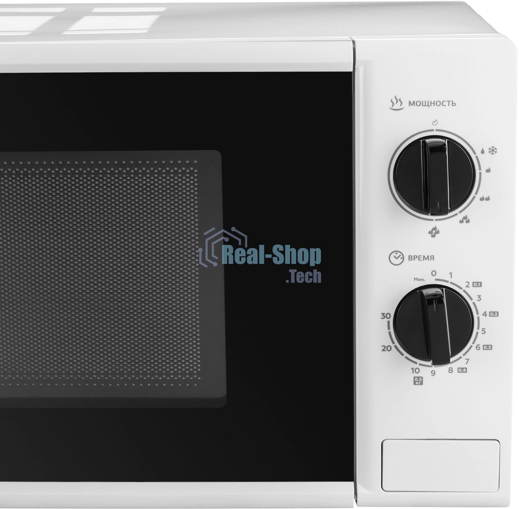 Микроволновая печь Hyundai HYM-M2048 белый, 20 л, 700 Вт, переключатели - поворотный механизм